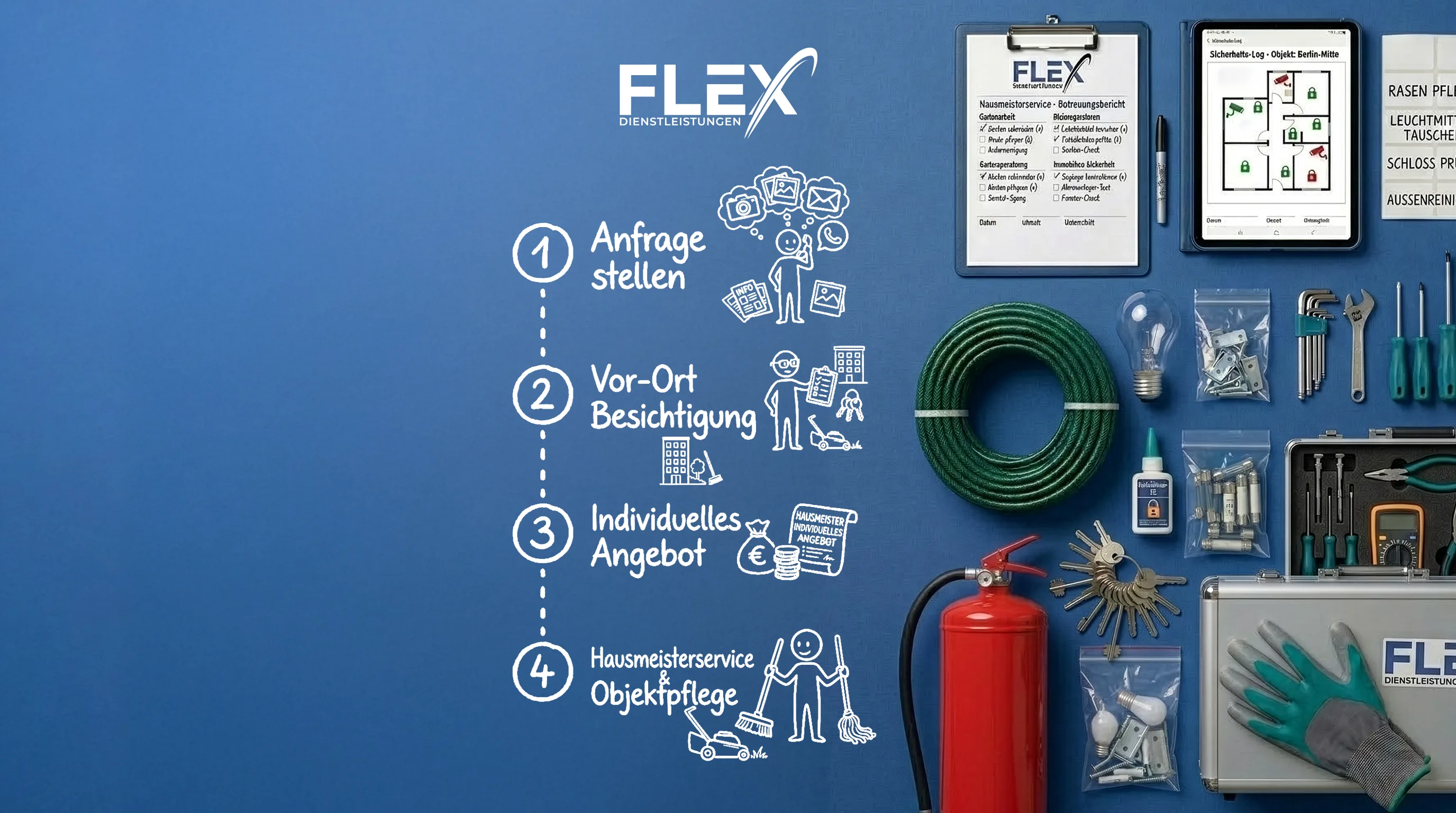 So geht's: Ablauf von Hausmeisterservice und Objektbetreuung bei FLEX