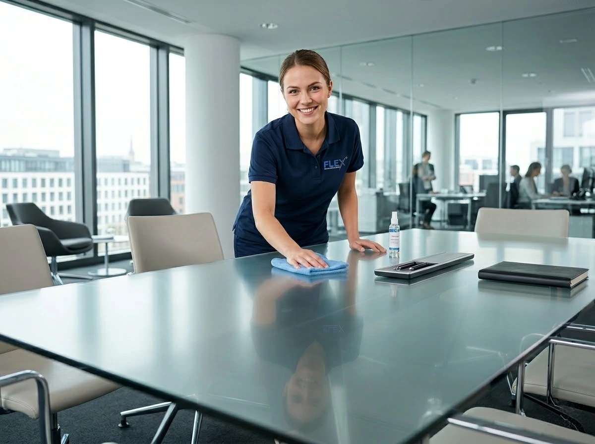 Büro-, Praxis- und Gebäudereinigung: FLEX Dienstleistungen bei der professionellen Reinigung in Bruchsal, Karlsruhe und Umgebung